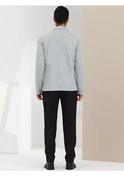 Budget 👍 Lars Amadeus Men's Casual Sports 🧥 Coat Solid Slim Fit Lightweight Two Buttons Knit Blazer ⭐ -Cheap Lars Amadeus Shop Belk 1024
