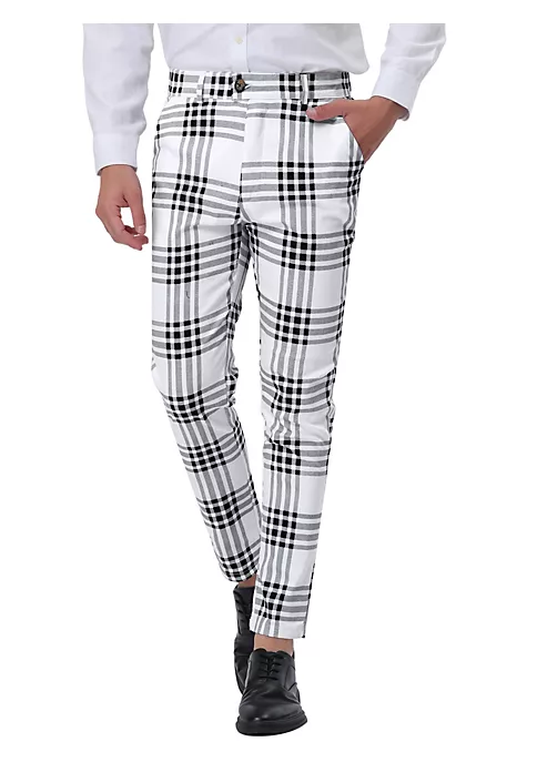 Best Sale 💯 Lars Amadeus Men's 👗 Dress Plaid Pants Slim Fit Flat Front Business Pencil Trousers with Pockets 🥰 10 Best Sale 💯 Lars Amadeus Men's 👗 Dress Plaid Pants Slim Fit Flat Front Business Pencil Trousers with Pockets 🥰 - Image 10