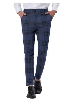 Best Sale 💯 Lars Amadeus Men's 👗 Dress Plaid Pants Slim Fit Flat Front Business Pencil Trousers with Pockets 🥰 25 Best Sale 💯 Lars Amadeus Men's 👗 Dress Plaid Pants Slim Fit Flat Front Business Pencil Trousers with Pockets 🥰 -Cheap Lars Amadeus Shop Belk 1058