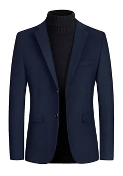 Flash Sale 🌟 Lars Amadeus Men's 👗 Dress Slim Fit Blazer Two Button Single Breasted Notch Lapel Business Suit Sports 🧥 Coat 😍