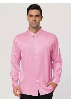 Best reviews of 🔥 Lars Amadeus Men's Prom Satin Long Sleeves Button Down Slim Fit Formal Party 👕 Shirts 👍 -Cheap Lars Amadeus Shop Belk 1085