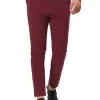 Discount ⌛ Lars Amadeus Men's 👗 Dress Chino Slim Fit Stretch Flat Front Solid Color Business Pants 🤩