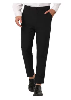 Discount ⌛ Lars Amadeus Men's 👗 Dress Chino Slim Fit Stretch Flat Front Solid Color Business Pants 🤩 -Cheap Lars Amadeus Shop Belk 1104