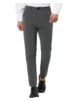Discount ⌛ Lars Amadeus Men's 👗 Dress Chino Slim Fit Stretch Flat Front Solid Color Business Pants 🤩 -Cheap Lars Amadeus Shop Belk 1105