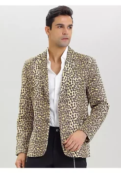 Cheap ❤️ Lars Amadeus Men's Party Animal Leopard Print Blazer Notched Lapel Lightweight Sport 🧥 Coat Suit Jacket ⭐ -Cheap Lars Amadeus Shop Belk 1122