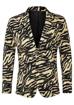 Cheap ❤️ Lars Amadeus Men's Party Animal Leopard Print Blazer Notched Lapel Lightweight Sport 🧥 Coat Suit Jacket ⭐ -Cheap Lars Amadeus Shop Belk 1127