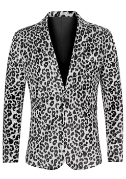 Cheap ❤️ Lars Amadeus Men's Party Animal Leopard Print Blazer Notched Lapel Lightweight Sport 🧥 Coat Suit Jacket ⭐ -Cheap Lars Amadeus Shop Belk 1128