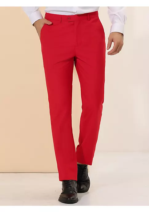 Wholesale 👏 Lars Amadeus Men's 👗 Dress Pants Slim Fit Flat Front Chino Business Wedding Suit Pants 😉 2 Wholesale 👏 Lars Amadeus Men's 👗 Dress Pants Slim Fit Flat Front Chino Business Wedding Suit Pants 😉 - Image 2