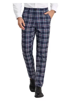 Best reviews of 👏 Lars Amadeus Men's Plaid Business Pants Regular Fit Formal Prom Checked Trousers 🌟