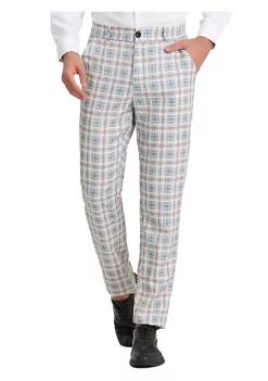 Best reviews of 👏 Lars Amadeus Men's Plaid Business Pants Regular Fit Formal Prom Checked Trousers 🌟 -Cheap Lars Amadeus Shop Belk 1193