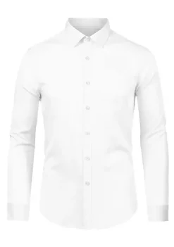 Best Pirce 😀 Lars Amadeus Men's Solid Long Sleeve 👚 Shirts Button Down Point Collar Slim Fit 👗 Dress 👚 Shirts ⌛