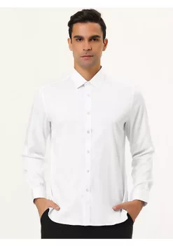 Best Pirce 😀 Lars Amadeus Men's Solid Long Sleeve 👚 Shirts Button Down Point Collar Slim Fit 👗 Dress 👚 Shirts ⌛ -Cheap Lars Amadeus Shop Belk 1214