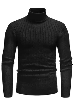 Top 10 🔔 Lars Amadeus Men's Turtleneck Sweaters Winter Ribbed Cable Slim Fit Knit Pullover Sweater ⌛