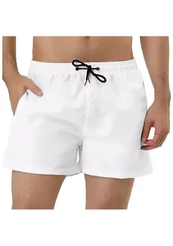 Discount 🤩 Lars Amadeus Men's Swim Shorts 🌞 Summer Drawstring Waist Color Mesh Lining Swimming Board Shorts ✨ -Cheap Lars Amadeus Shop Belk 1236