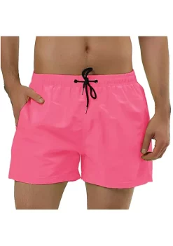 Discount 🤩 Lars Amadeus Men's Swim Shorts 🌞 Summer Drawstring Waist Color Mesh Lining Swimming Board Shorts ✨ -Cheap Lars Amadeus Shop Belk 1237