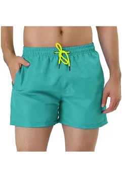 Discount 🤩 Lars Amadeus Men's Swim Shorts 🌞 Summer Drawstring Waist Color Mesh Lining Swimming Board Shorts ✨ -Cheap Lars Amadeus Shop Belk 1241