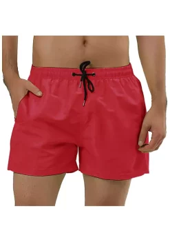 Discount 🤩 Lars Amadeus Men's Swim Shorts 🌞 Summer Drawstring Waist Color Mesh Lining Swimming Board Shorts ✨ -Cheap Lars Amadeus Shop Belk 1242