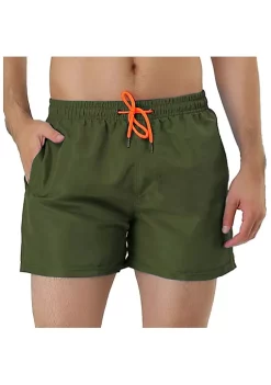 Discount 🤩 Lars Amadeus Men's Swim Shorts 🌞 Summer Drawstring Waist Color Mesh Lining Swimming Board Shorts ✨ -Cheap Lars Amadeus Shop Belk 1243
