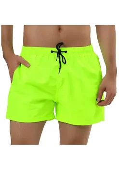Discount 🤩 Lars Amadeus Men's Swim Shorts 🌞 Summer Drawstring Waist Color Mesh Lining Swimming Board Shorts ✨ -Cheap Lars Amadeus Shop Belk 1245