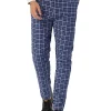 Best Pirce 🎁 Lars Amadeus Men's Business Pants Checked Printed Slim Fit Flat Front Plaid 👗 Dress Trousers 🧨