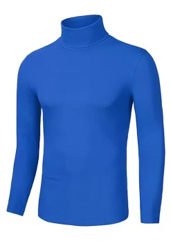 Promo 👍 Lars Amadeus Men's Turtleneck 👕 Shirt Slim Fit Long Sleeves Solid Color Pullover T-Shirt Top 😍 -Cheap Lars Amadeus Shop Belk 127