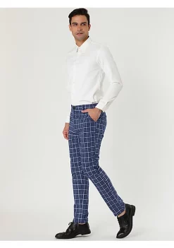 Best Pirce 🎁 Lars Amadeus Men's Business Pants Checked Printed Slim Fit Flat Front Plaid 👗 Dress Trousers 🧨 -Cheap Lars Amadeus Shop Belk 1272