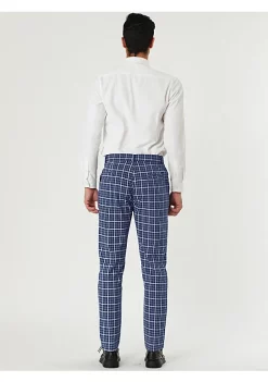 Best Pirce 🎁 Lars Amadeus Men's Business Pants Checked Printed Slim Fit Flat Front Plaid 👗 Dress Trousers 🧨 -Cheap Lars Amadeus Shop Belk 1273
