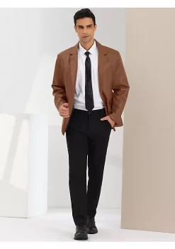 Hot Sale 👍 Lars Amadeus Men's Faux Leather Blazer Slim Fit Notched Lapel Formal Sports 🧥 Coat Jacket 💯 -Cheap Lars Amadeus Shop Belk 1293