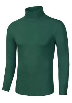 Promo 👍 Lars Amadeus Men's Turtleneck 👕 Shirt Slim Fit Long Sleeves Solid Color Pullover T-Shirt Top 😍 -Cheap Lars Amadeus Shop Belk 130