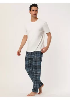 Wholesale 🎁 Lars Amadeus Men's Winter Sleepwear Flannel Drawstring Plaid Patterned Elastic Waistband Home Pajama Pants with Pockets 🛒 -Cheap Lars Amadeus Shop Belk 1311