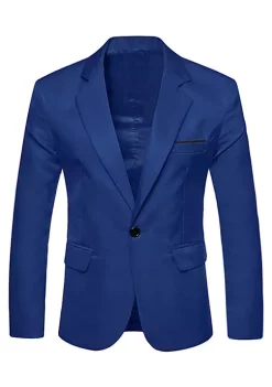Buy ✨ Lars Amadeus Men's Business Casual Sport 🧥 Coats Slim Fit One Button 👗 Dress Blazer 🛒 -Cheap Lars Amadeus Shop Belk 1333