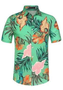 Top 10 👏 Lars Amadeus Men's Zebra Print 👕 Shirt ☀️ Summer Floral Printed Short Sleeves Button Down Beach Hawaiian 👕 Shirt 🔥 -Cheap Lars Amadeus Shop Belk 1341