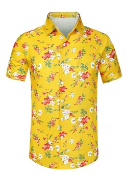 Top 10 👏 Lars Amadeus Men's Zebra Print 👕 Shirt ☀️ Summer Floral Printed Short Sleeves Button Down Beach Hawaiian 👕 Shirt 🔥 -Cheap Lars Amadeus Shop Belk 1350