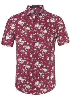 Top 10 👏 Lars Amadeus Men's Zebra Print 👕 Shirt ☀️ Summer Floral Printed Short Sleeves Button Down Beach Hawaiian 👕 Shirt 🔥 -Cheap Lars Amadeus Shop Belk 1352