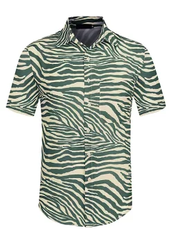 Top 10 👏 Lars Amadeus Men's Zebra Print 👕 Shirt ☀️ Summer Floral Printed Short Sleeves Button Down Beach Hawaiian 👕 Shirt 🔥 -Cheap Lars Amadeus Shop Belk 1364
