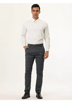 Brand new ✔️ Lars Amadeus Men's 👗 Dress Plaid Pants Slim Fit Flat Front Check Chino Pants Trousers 🥰 -Cheap Lars Amadeus Shop Belk 1374