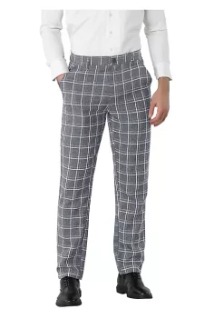 Brand new ✔️ Lars Amadeus Men's 👗 Dress Plaid Pants Slim Fit Flat Front Check Chino Pants Trousers 🥰 -Cheap Lars Amadeus Shop Belk 1377