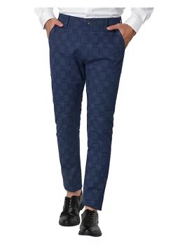 Wholesale ✔️ Lars Amadeus Men's Plaid 👗 Dress Pants Slim Fit Flat Front Business Check Trousers 🛒 -Cheap Lars Amadeus Shop Belk 1389