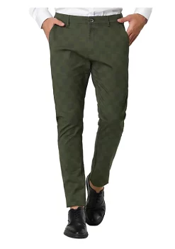 Wholesale ✔️ Lars Amadeus Men's Plaid 👗 Dress Pants Slim Fit Flat Front Business Check Trousers 🛒 -Cheap Lars Amadeus Shop Belk 1390