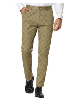 Wholesale ✔️ Lars Amadeus Men's Plaid 👗 Dress Pants Slim Fit Flat Front Business Check Trousers 🛒 -Cheap Lars Amadeus Shop Belk 1394