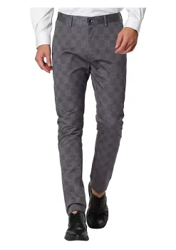 Wholesale ✔️ Lars Amadeus Men's Plaid 👗 Dress Pants Slim Fit Flat Front Business Check Trousers 🛒 -Cheap Lars Amadeus Shop Belk 1395