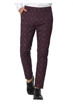Wholesale ✔️ Lars Amadeus Men's Plaid 👗 Dress Pants Slim Fit Flat Front Business Check Trousers 🛒 -Cheap Lars Amadeus Shop Belk 1396