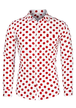 Buy ⭐ Lars Amadeus Men's 👚 Shirts Polka Dots Long Sleeve Slim Fit Printed 👗 Dress Button Down 👚 Shirt 💯 -Cheap Lars Amadeus Shop Belk 146