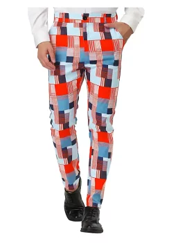 Top 10 ❤️ Lars Amadeus Men's Casual Geometric Printed Color Block Flat Front 👗 Dress Pants 🔥 -Cheap Lars Amadeus Shop Belk 1465