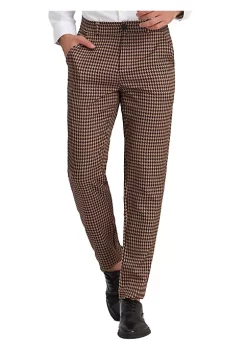 Top 10 ❤️ Lars Amadeus Men's Casual Geometric Printed Color Block Flat Front 👗 Dress Pants 🔥 -Cheap Lars Amadeus Shop Belk 1468