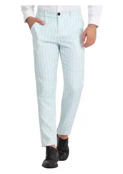 Top 10 ❤️ Lars Amadeus Men's Casual Geometric Printed Color Block Flat Front 👗 Dress Pants 🔥 -Cheap Lars Amadeus Shop Belk 1470