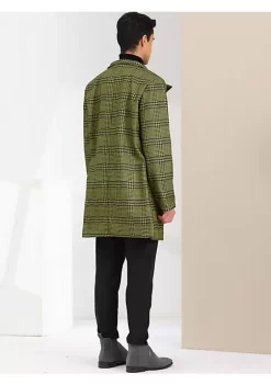 Cheap ❤️ Lars Amadeus Men's Houndstooth 🧥 Coats Single Breasted Long Plaid Overcoat 🧨 -Cheap Lars Amadeus Shop Belk 1475