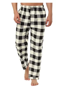 Best Sale 👏 Lars Amadeus Men's Plaid Flannel Pajamas Bottoms Drawstring Side Pockets Checked Elastic Waist Sleepwear Sleep Lounge Pjs Pants ✨