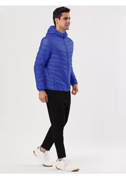 Flash Sale 🛒 Lars Amadeus Men's Winter 🧥 Coats Lightweight Solid Color Full-Zip Hooded Puffer Down Jacket ✨ -Cheap Lars Amadeus Shop Belk 1610