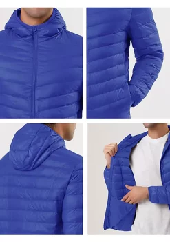 Flash Sale 🛒 Lars Amadeus Men's Winter 🧥 Coats Lightweight Solid Color Full-Zip Hooded Puffer Down Jacket ✨ -Cheap Lars Amadeus Shop Belk 1612